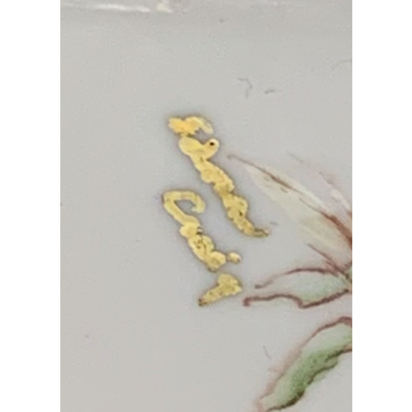 VTG Unique Signed Hand Painted Rectangular Trinket Dish - Picture 11 of 11